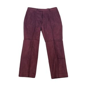 Tommy Hilfiger Corduroy‎ Pants Mens 36 x 29 Solid Burgundy Red Modern-Fit